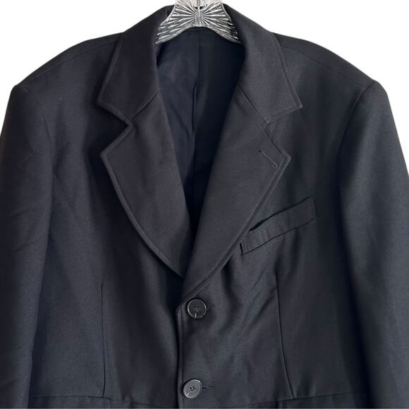 Vintage WAH Maker Black Rifle Frock Coat Mens Sz 42 Black Western Pioneer Duster - Picture 5 of 16